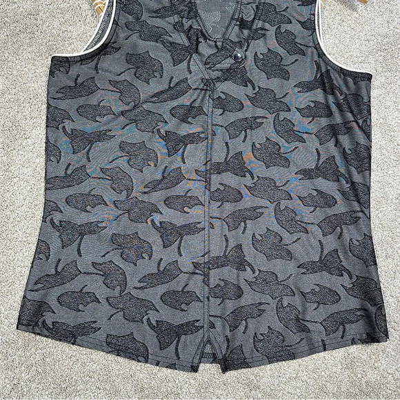 Jamie Sadock Women’s Golf Sleeveless Top Shirt High Neck Collar Printed Size M - Picture 3 of 10
